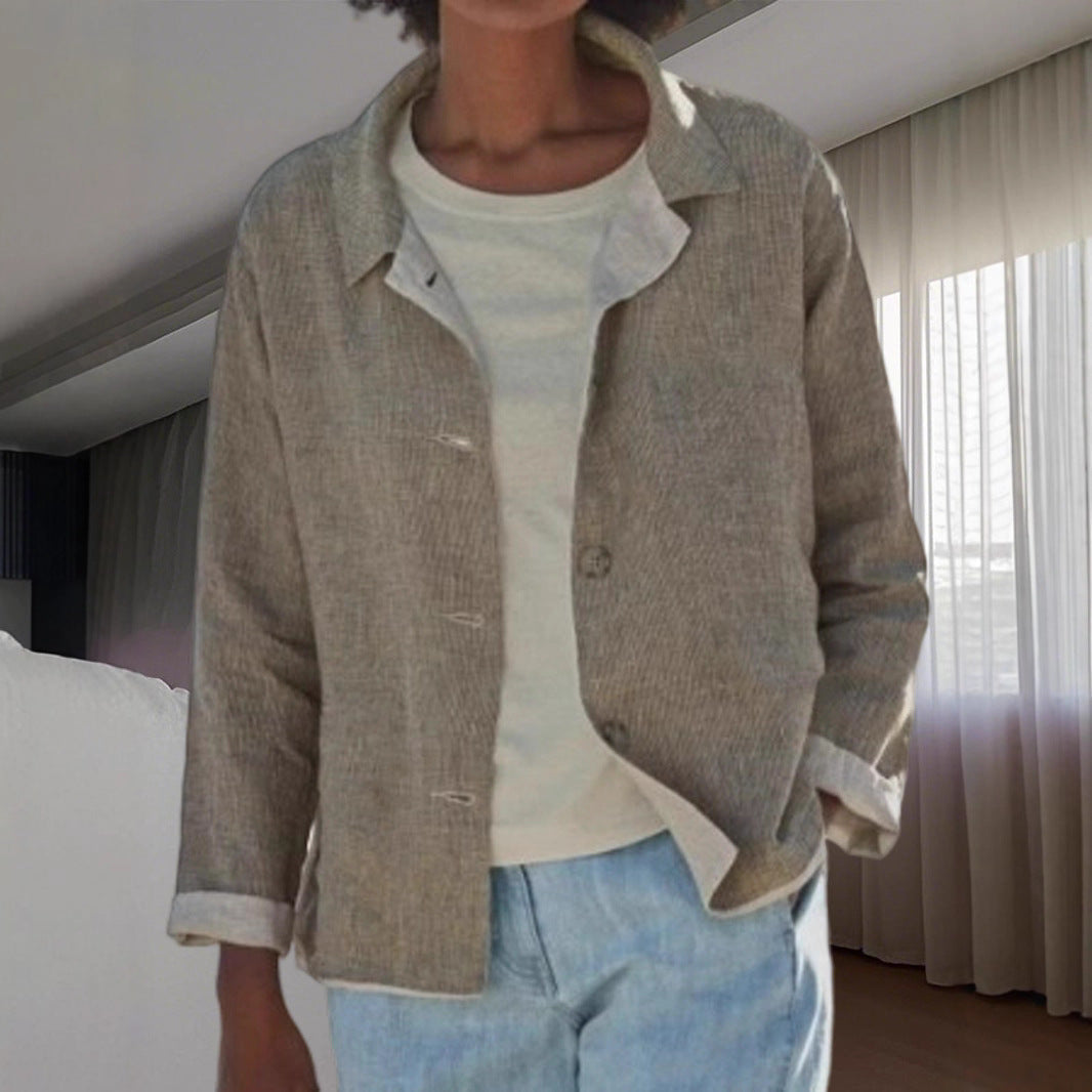 Collared Button Up Transitional Jacket