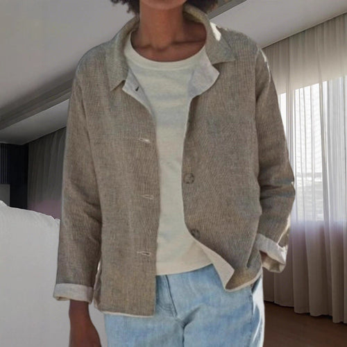 Collared Button Up Transitional Jacket