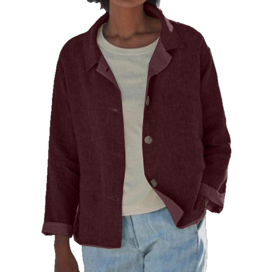 Collared Button Up Transitional Jacket