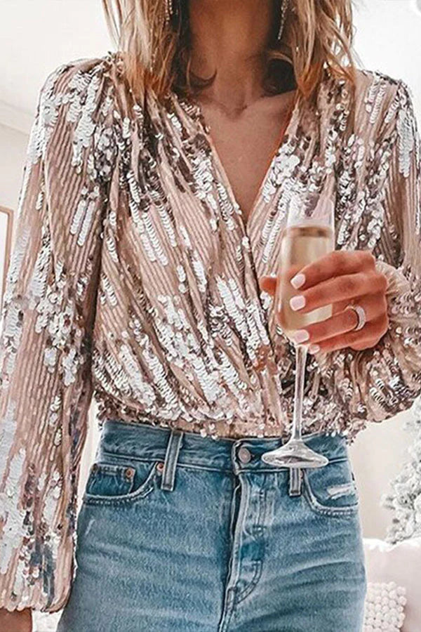 Women’s Long Sleeve V-Neck Blouse