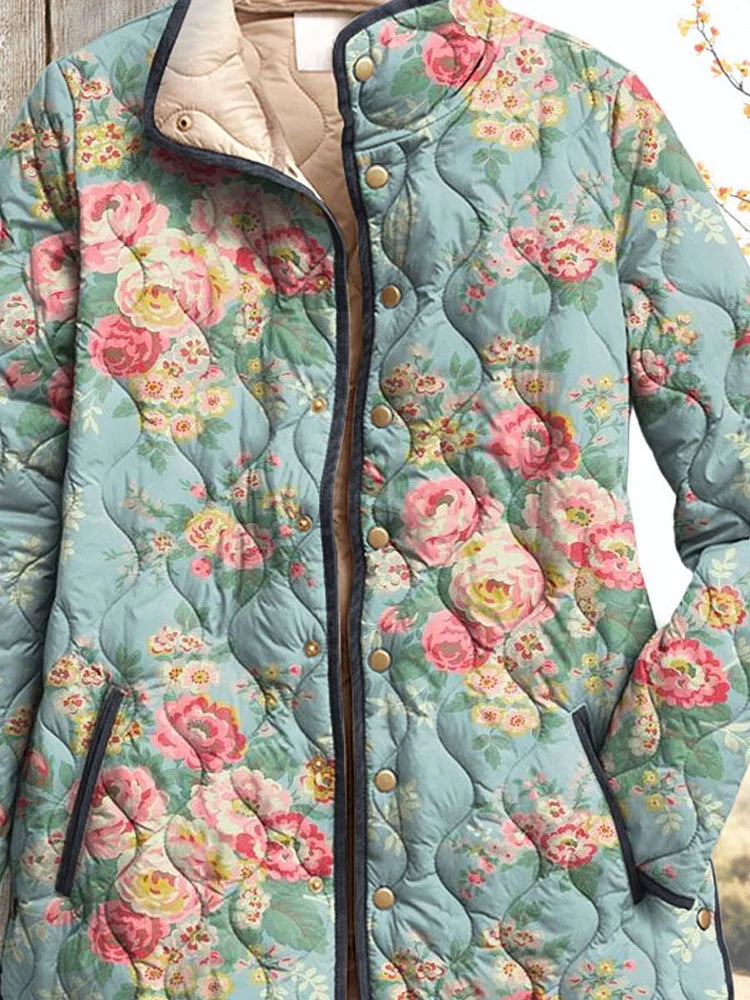 Beautiful Floral Quilted Padded Jacket