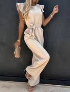 Women’s V-Neck Wide-Leg Jumpsuit