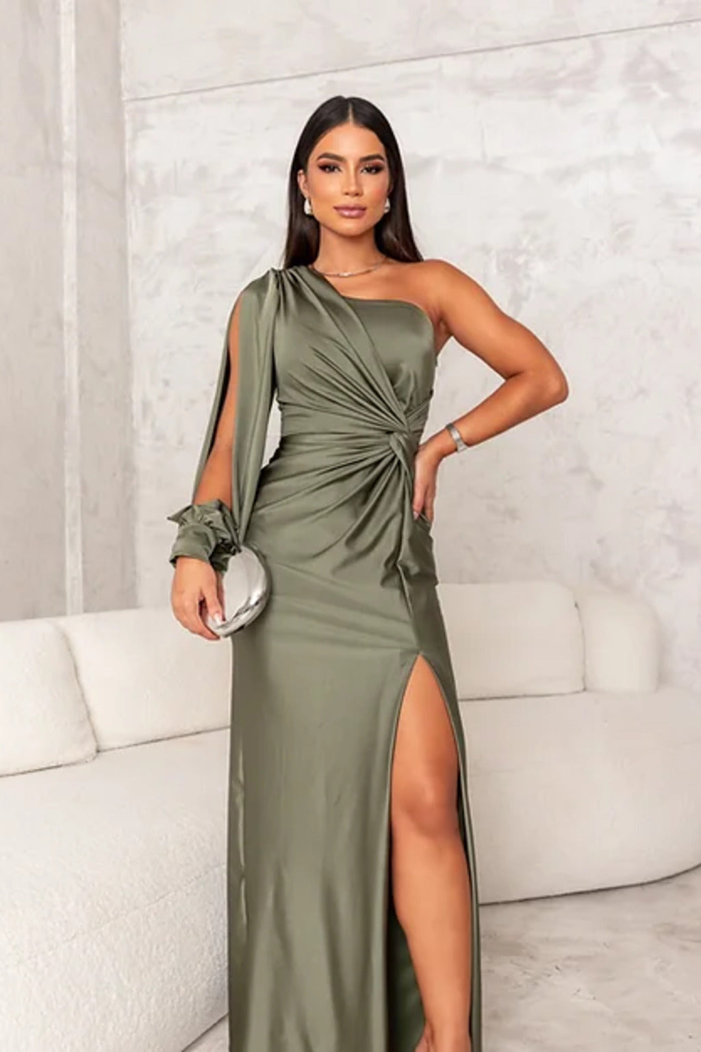Women’s Sleeveless Maxi Dress – High Side Split – Floor-Length Evening Gown