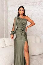 Women’s Sleeveless Maxi Dress – High Side Split – Floor-Length Evening Gown