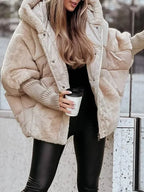 Quilted Hooded Winter Cape Coat