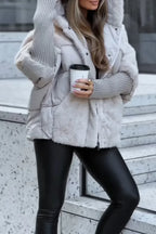 Quilted Hooded Winter Cape Coat