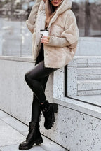 Quilted Hooded Winter Cape Coat