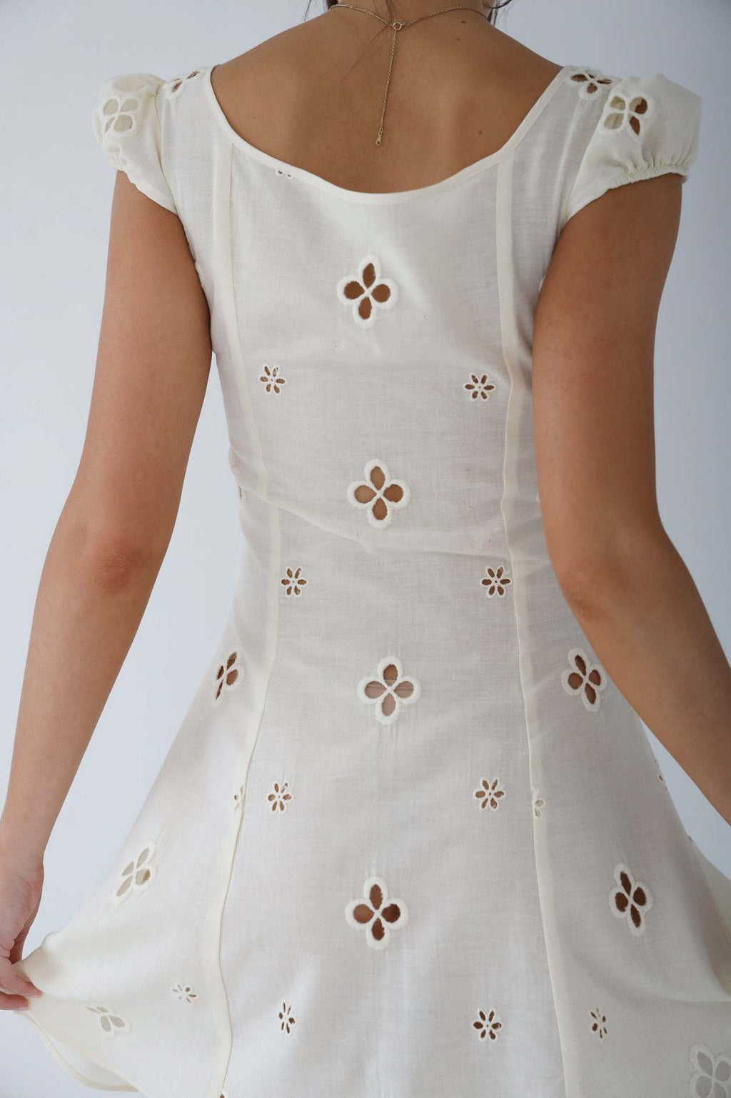 Vintage Embroidered Fishtail Midi Dress