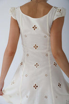 Vintage Embroidered Fishtail Midi Dress