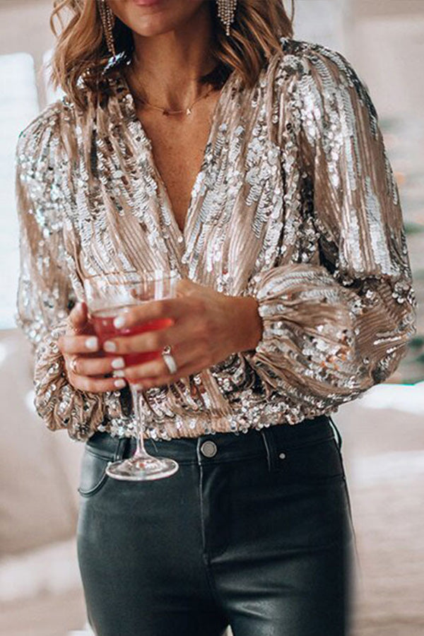 Women’s Long Sleeve V-Neck Blouse