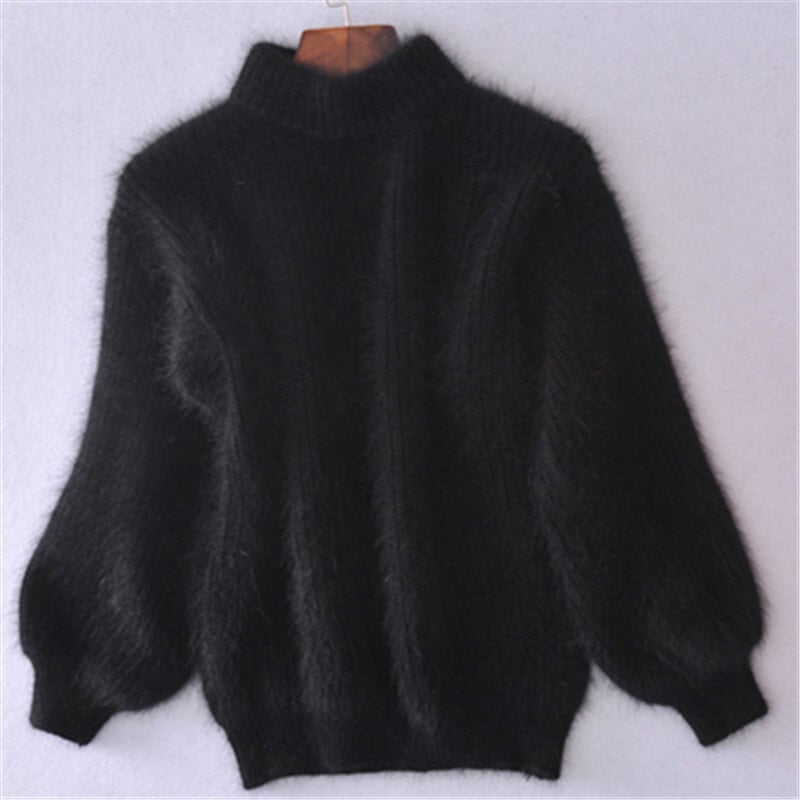 Comfortabele los gebreide wollen trui
