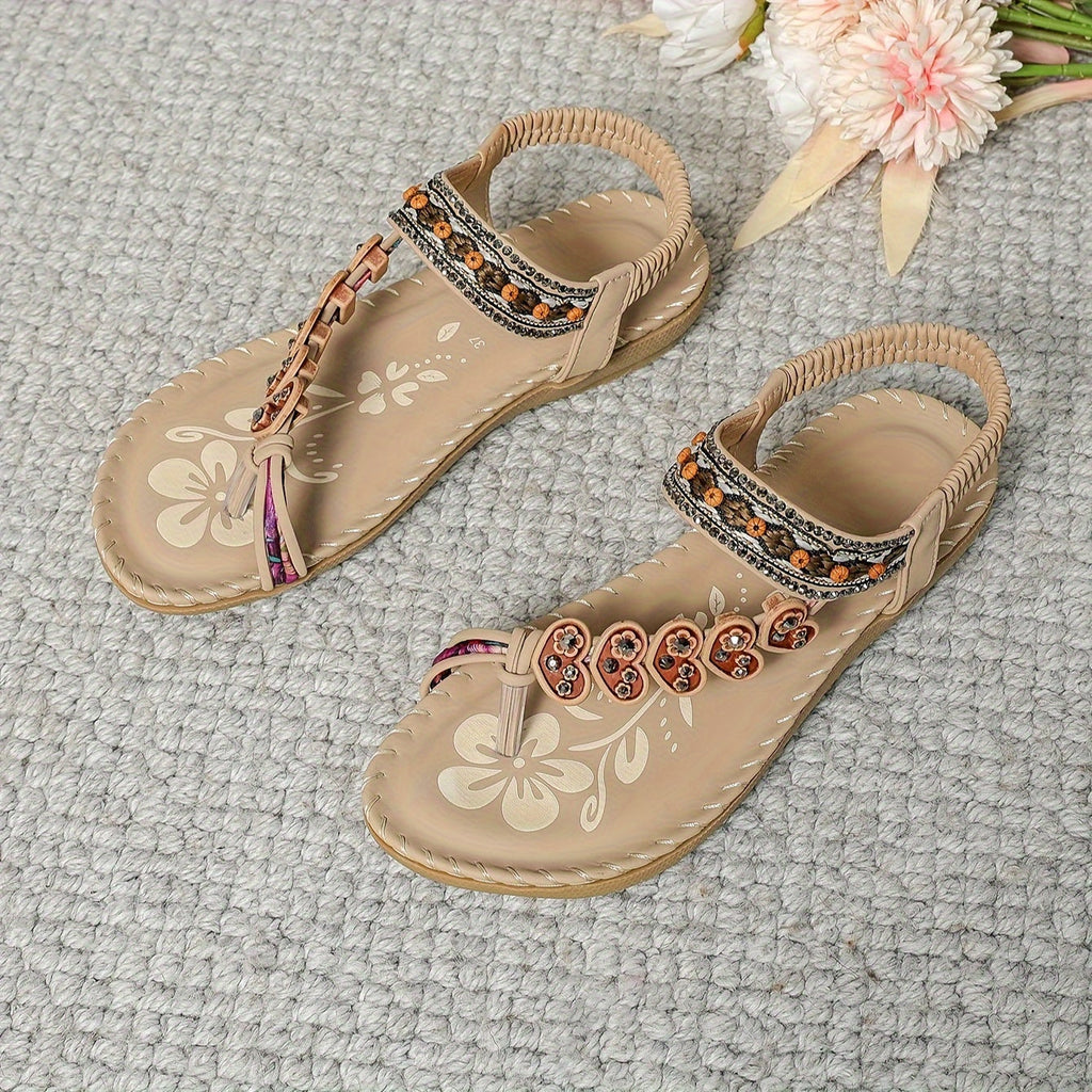 Soft-Sole Open-Toe Flat Sandals - Women's