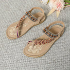 Soft-Sole Open-Toe Flat Sandals - Women's