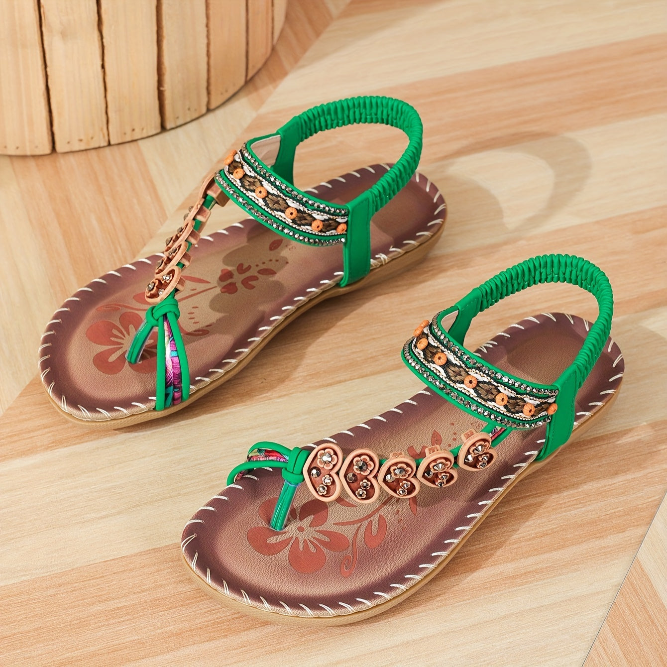Soft-Sole Open-Toe Flat Sandals - Women's