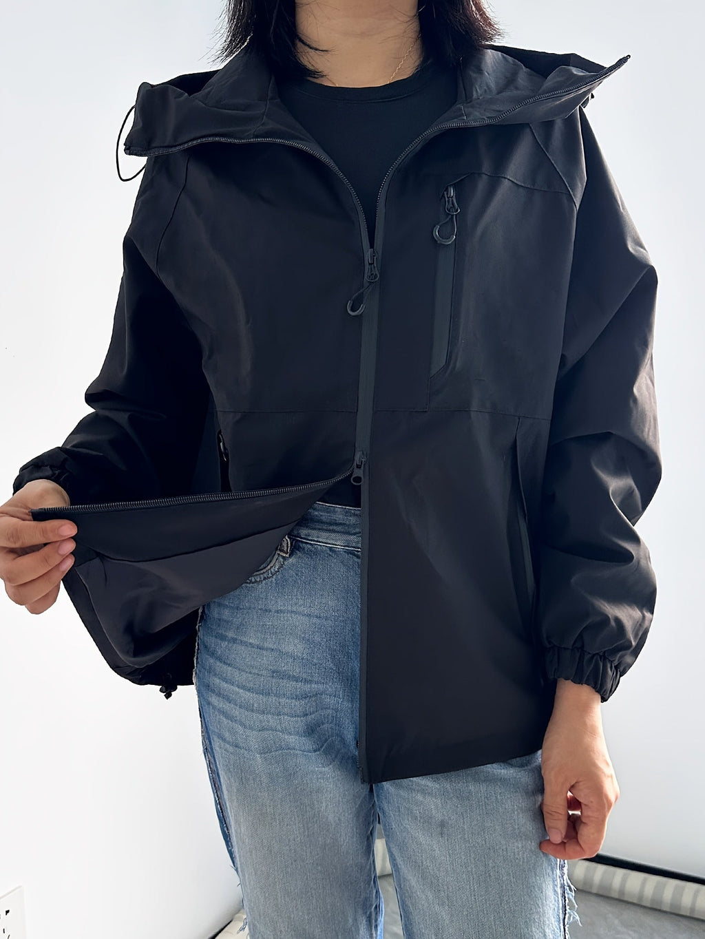 Windproof Hooded Waterproof Rain Jacket
