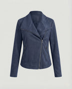 Faux Leather Asymmetric Biker Jacket
