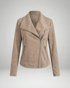 Faux Leather Asymmetric Biker Jacket