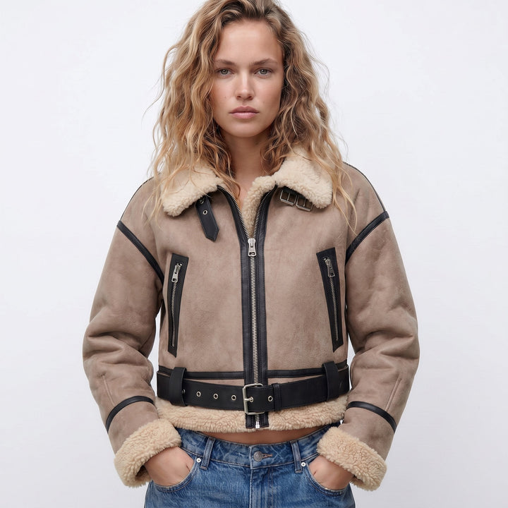 Reversible Shearling Luxury Bomber Jacket