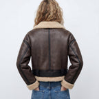 Reversible Shearling Luxury Bomber Jacket
