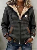 Fleece Lined Zip Quilted Jacket