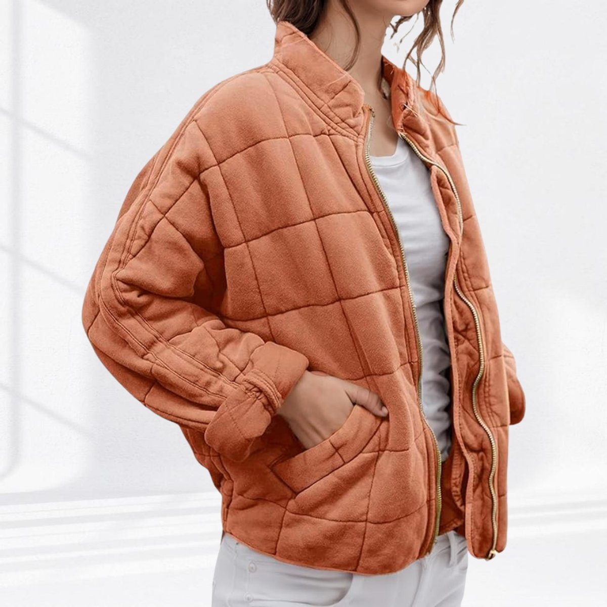Lightweight Lined Short Zip Jacket