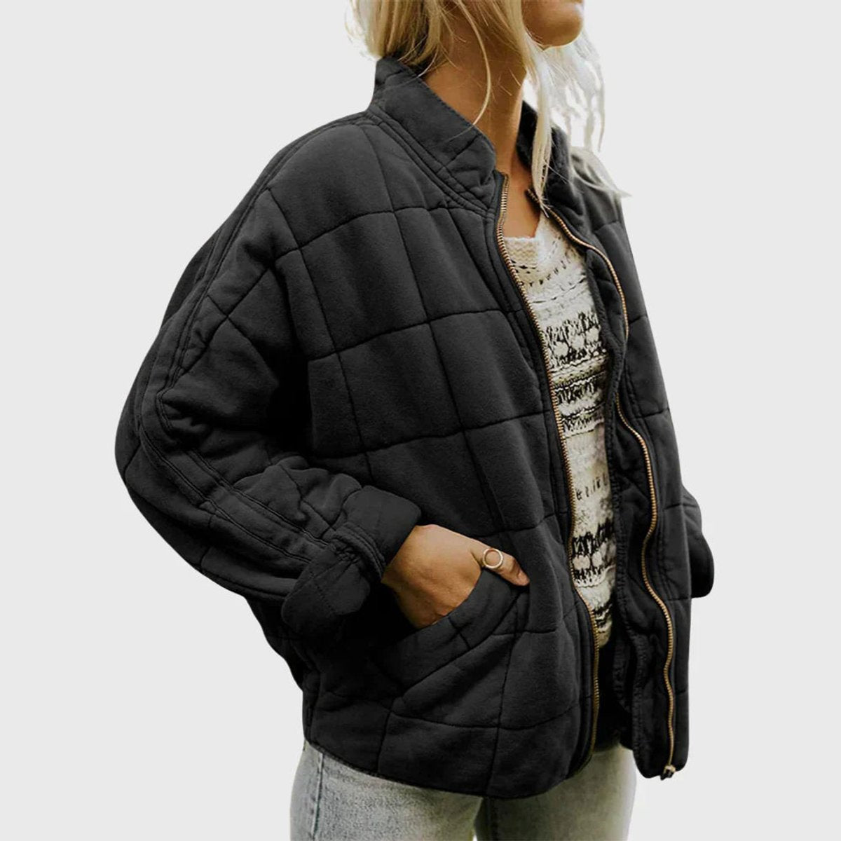 Lightweight Lined Short Zip Jacket