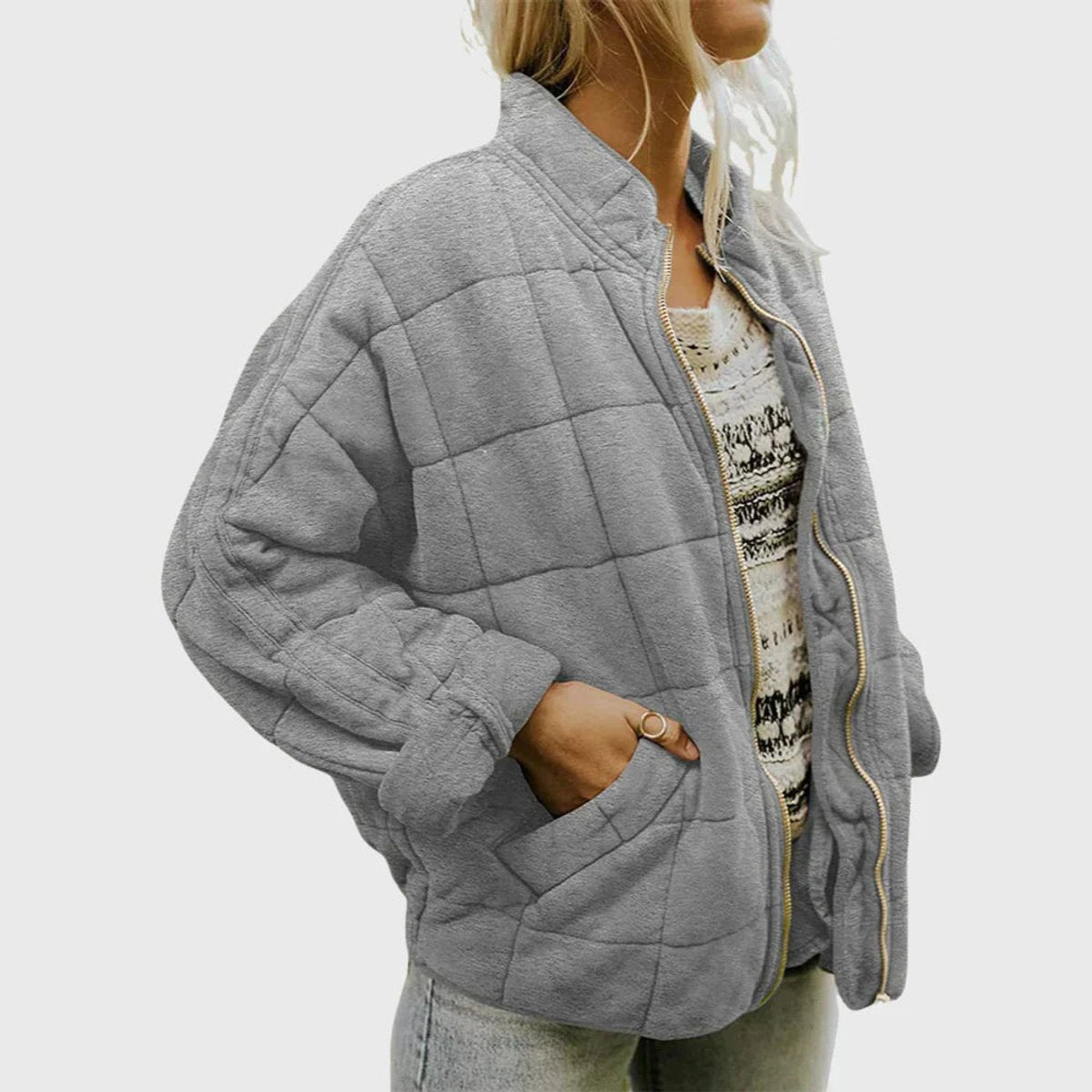 Lightweight Lined Short Zip Jacket