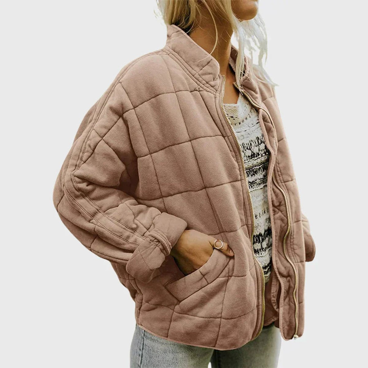 Lightweight Lined Short Zip Jacket