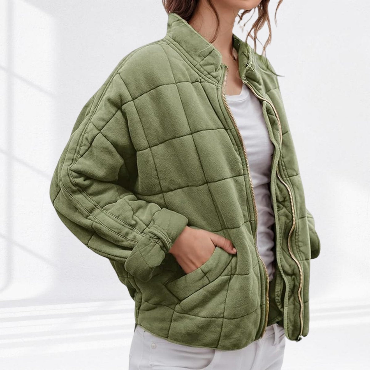 Lightweight Lined Short Zip Jacket