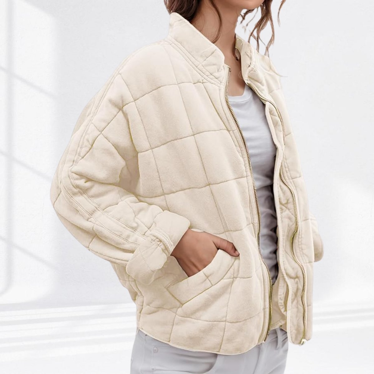 Lightweight Lined Short Zip Jacket