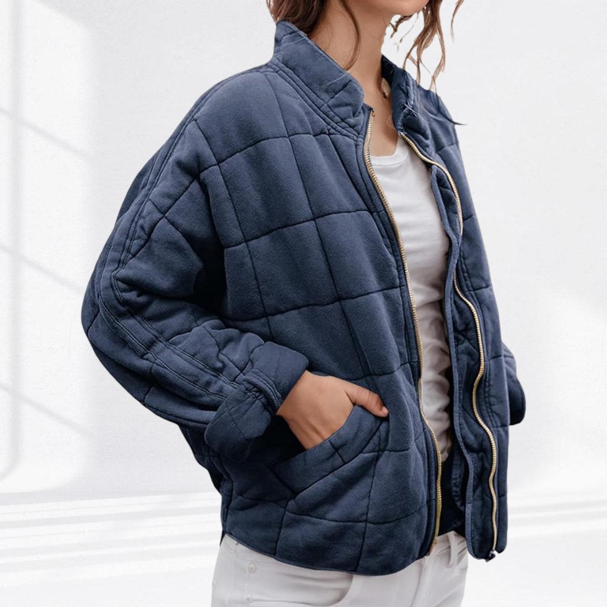 Lightweight Lined Short Zip Jacket
