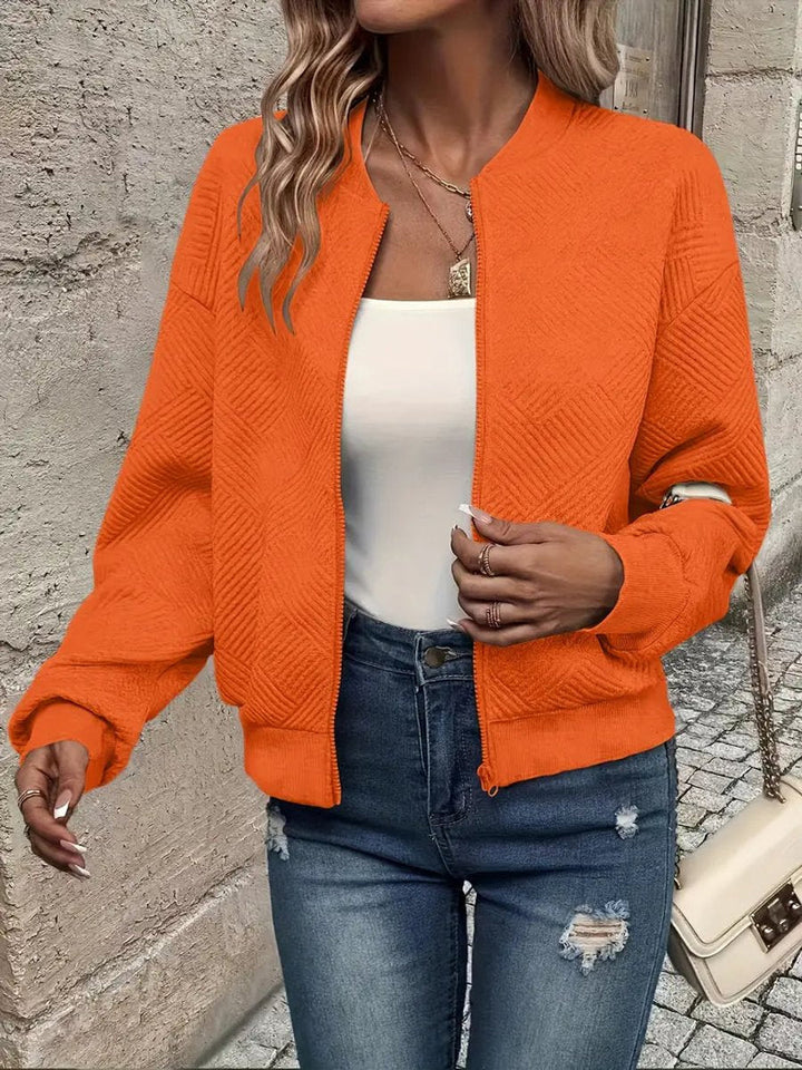 Lightweight Quilted Zip Bomber Jacket