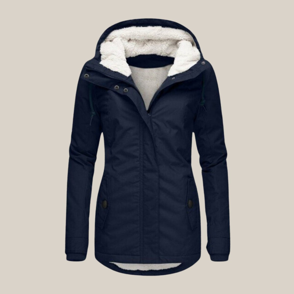 Fleece Lined Hooded Quilted Jacket