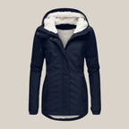 Fleece Lined Hooded Quilted Jacket