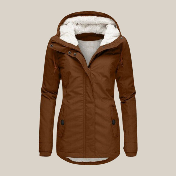 Fleece Lined Hooded Quilted Jacket
