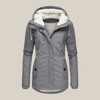 Fleece Lined Hooded Quilted Jacket