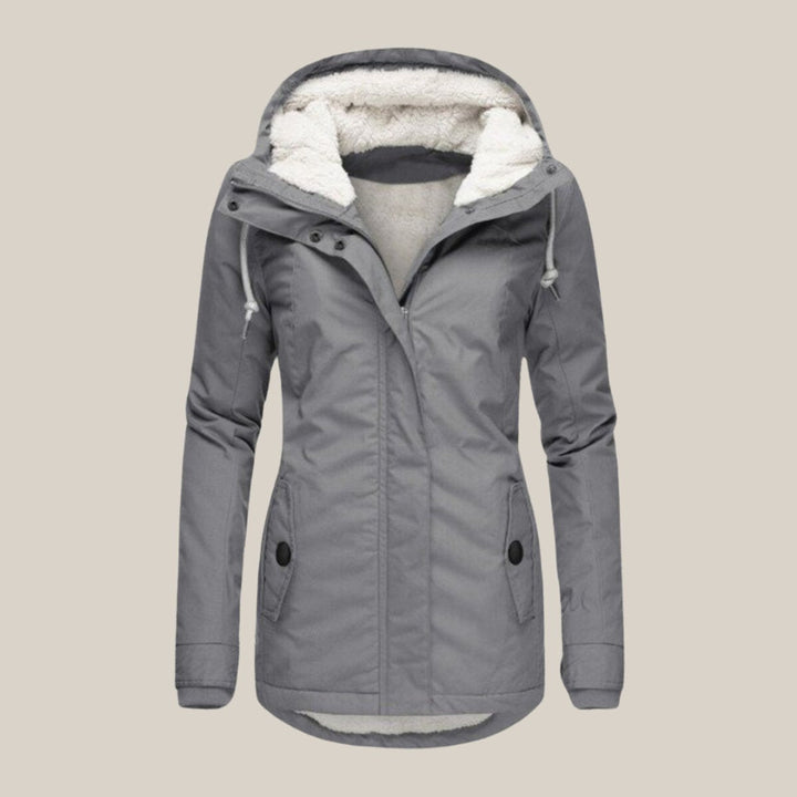Fleece Lined Hooded Quilted Jacket