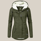 Fleece Lined Hooded Quilted Jacket