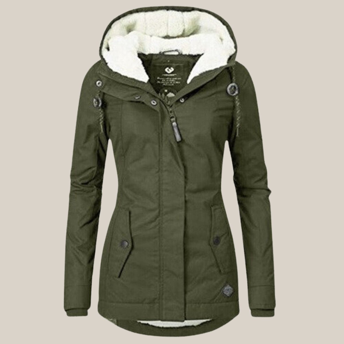 Fleece Lined Hooded Quilted Jacket