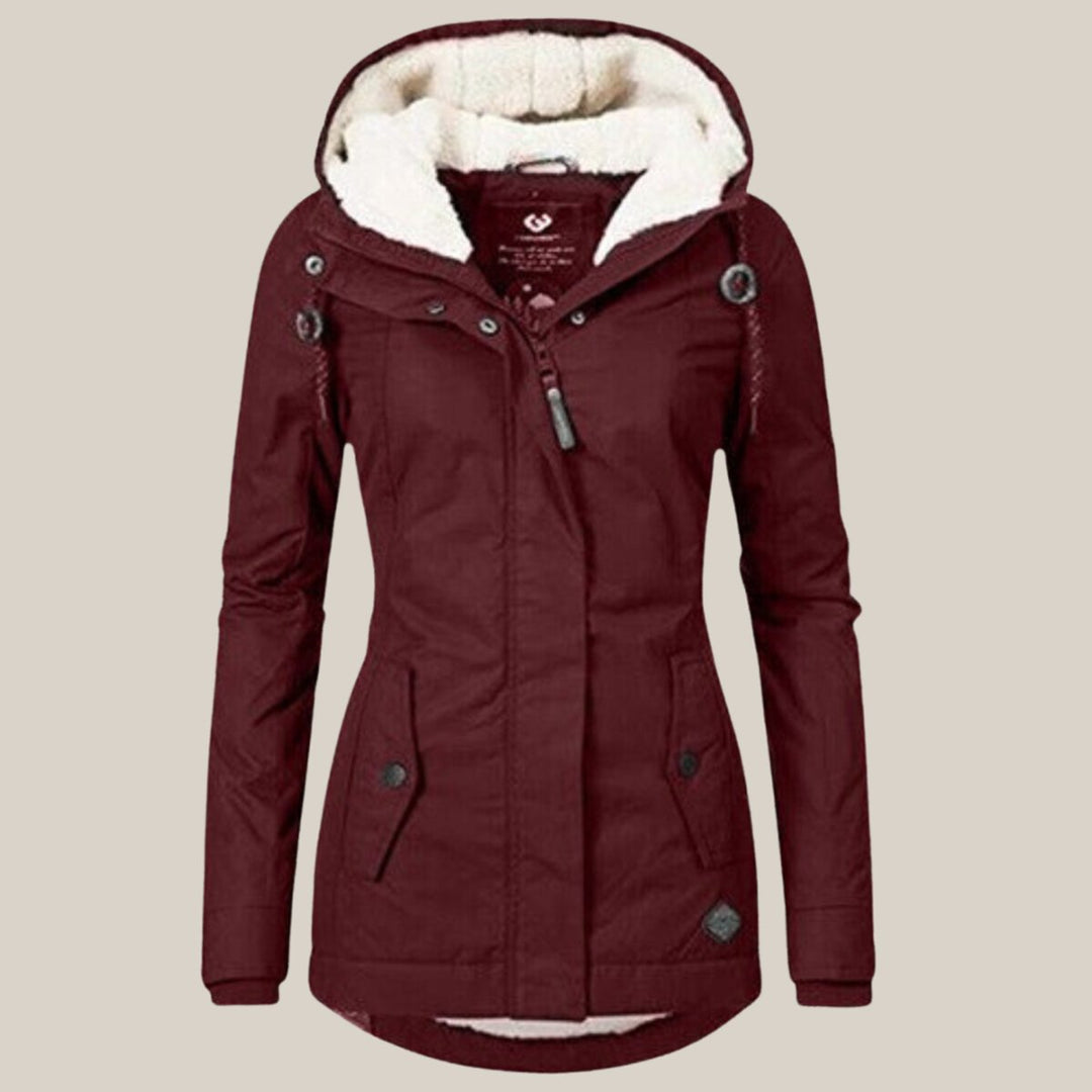 Fleece Lined Hooded Quilted Jacket