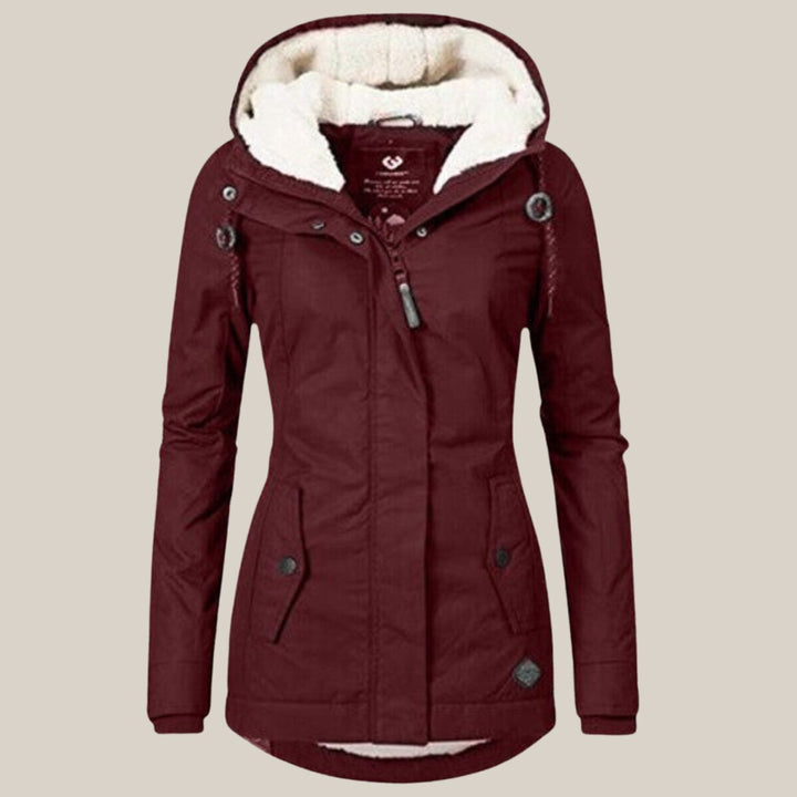 Fleece Lined Hooded Quilted Jacket