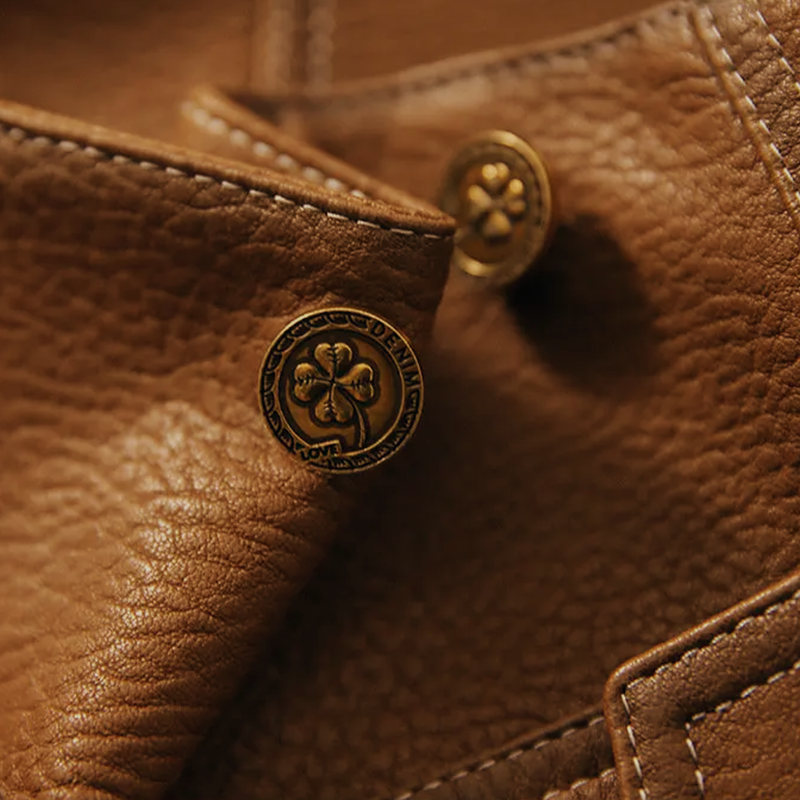 Sophisticated Soft Leather Pocket Jacket