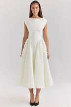 Women's Open-Back Couture Midi Dress
