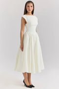Women's Open-Back Couture Midi Dress