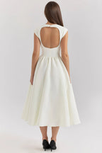 Women's Open-Back Couture Midi Dress