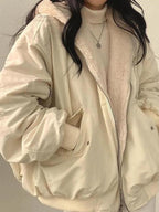 Oversized Reversible Teddy Bomber Jacket