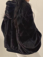 Oversized Reversible Teddy Bomber Jacket
