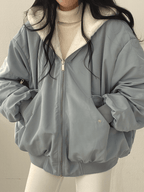 Oversized Reversible Teddy Bomber Jacket