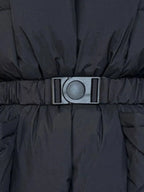 Belted High Collar Puffer Jacket
