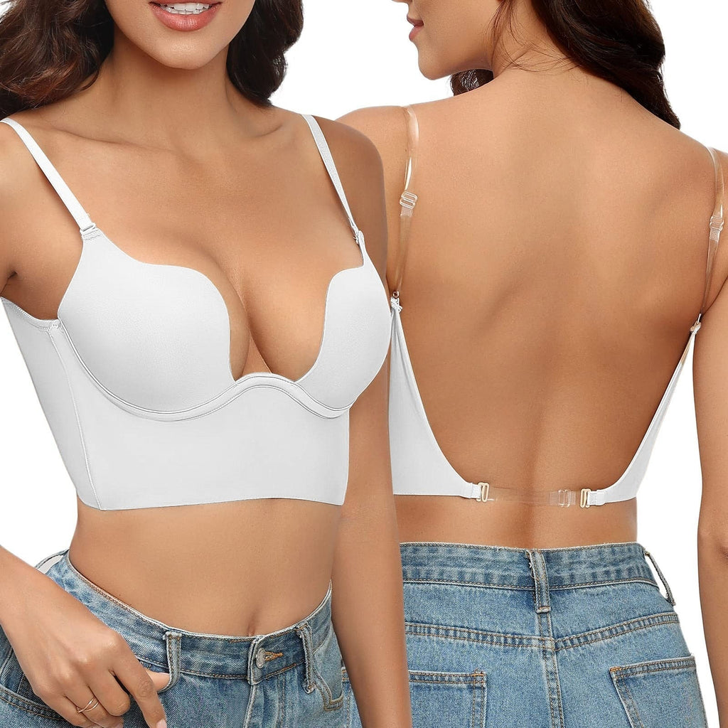 Backless Seamless Support Bra – Low-Back Non-Wired Lifting Solution